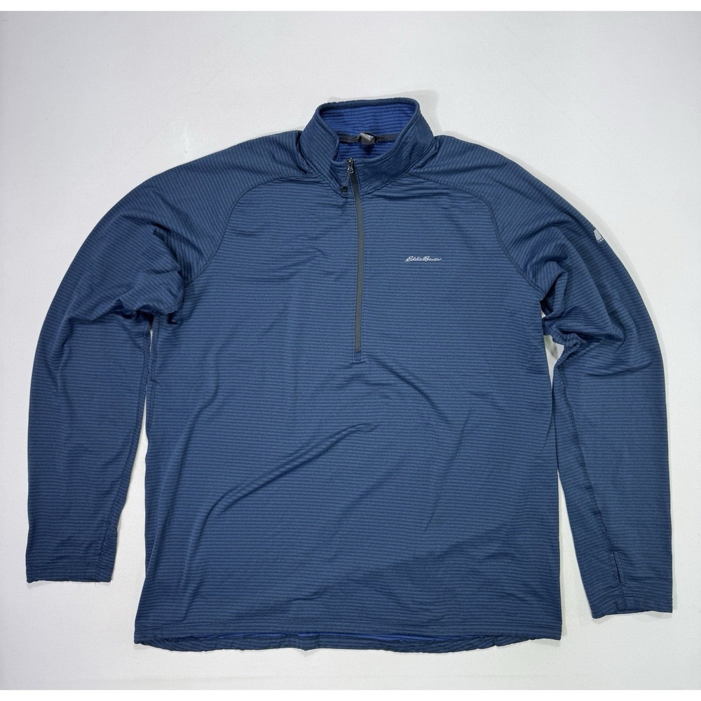 Eddie Bauer Pullover Men's 2XLT Blue First Ascent Outdoor Sweater 1/4 Zip